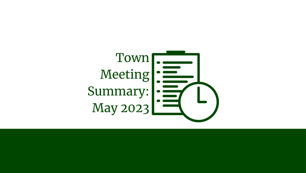 Fleming Town Meeting Summary