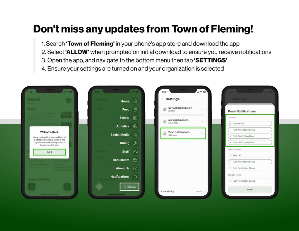Fleming Colorado Town of Fleming App notifications