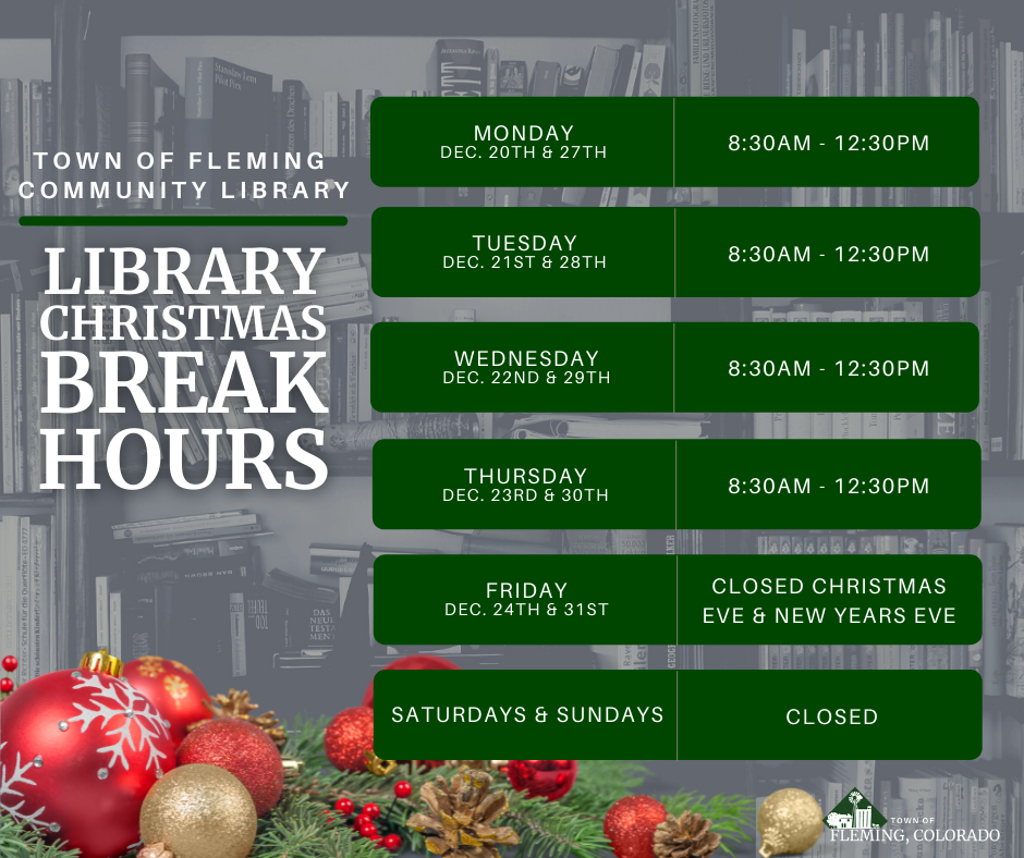 Fleming Community Library Christmas Hours