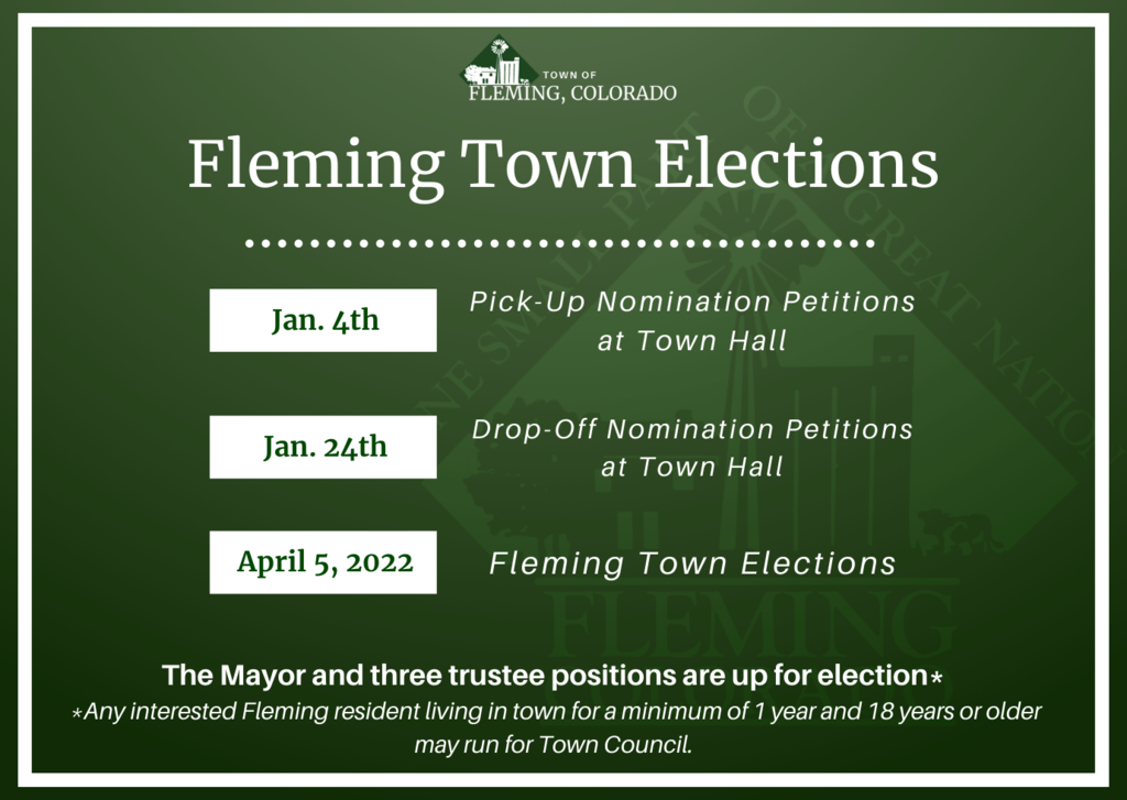 Fleming Colorado Town Elections