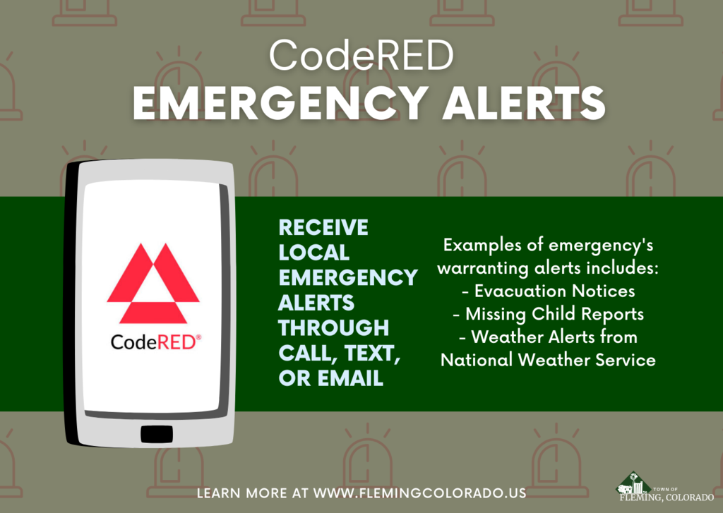 CodeRED Emergency Alerts Fleming Colorado
