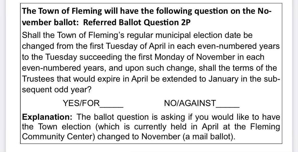 Fleming Colorado Ballot Question
