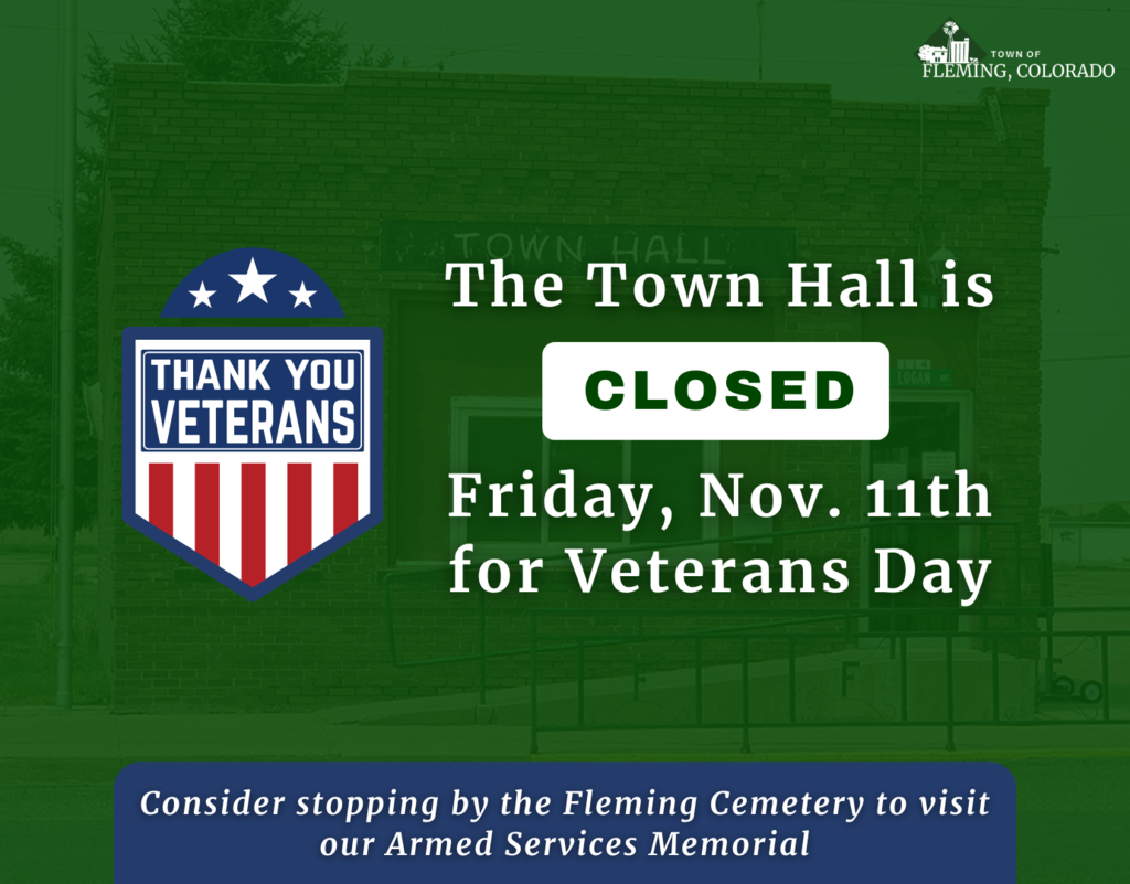Fleming Colorado Town Hall Veterans Day