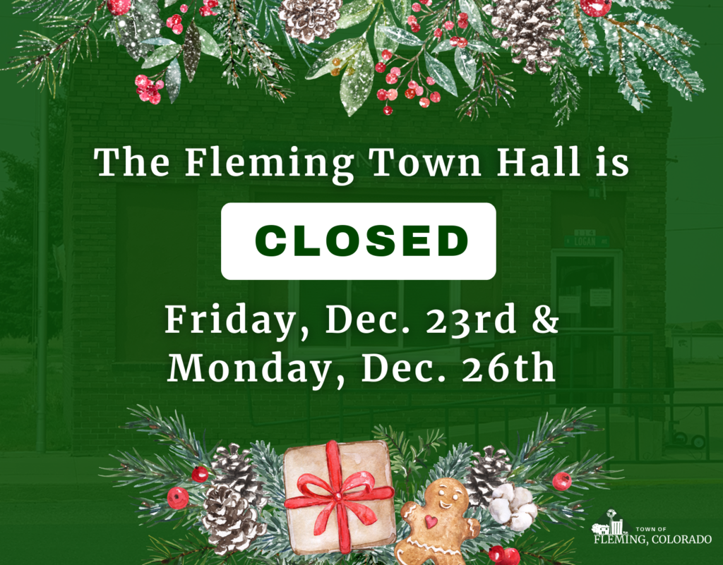 Fleming Colorado Town Hall Holiday Hours
