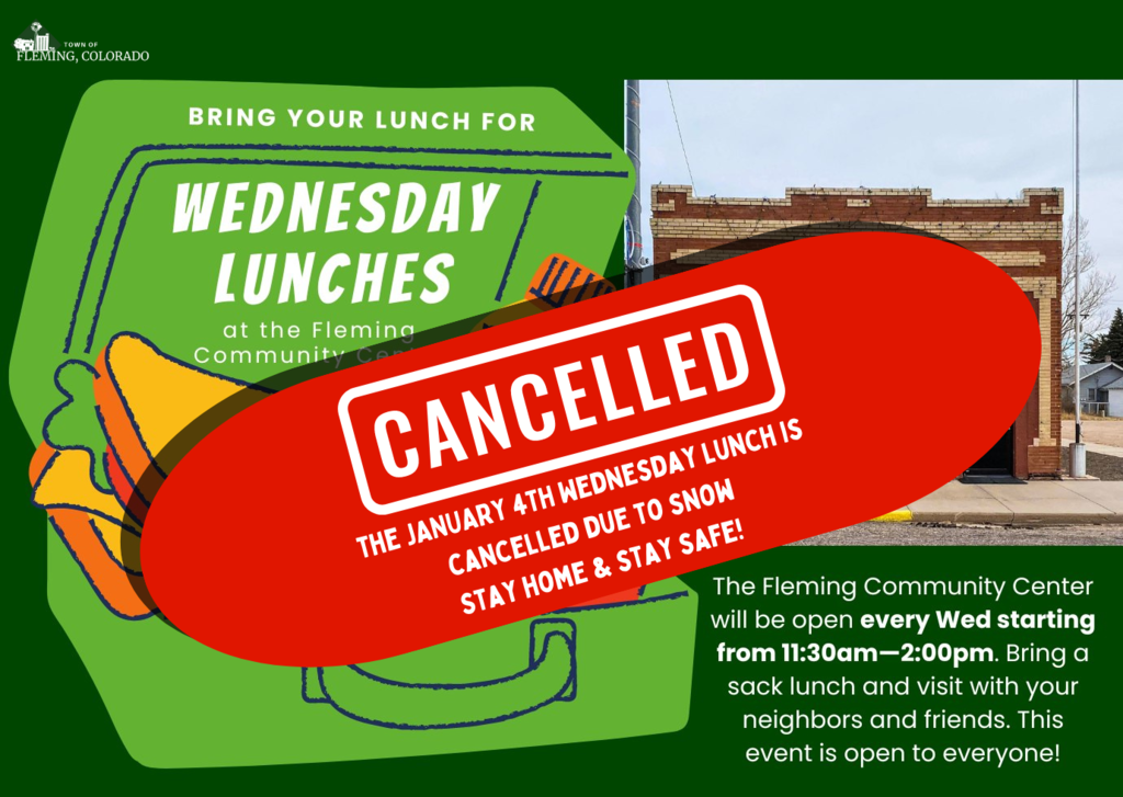 Fleming Colorado Wednesday Lunch